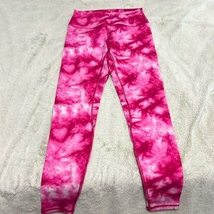 Wild South hot pink marbled leggings size medium